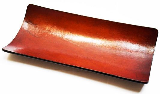 レザートレイ 漆(ブラウン)