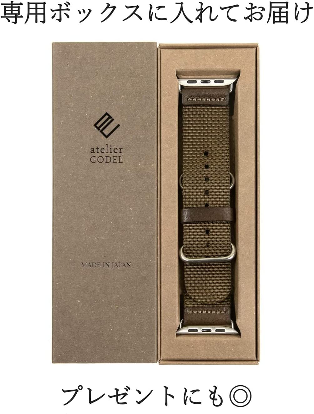 アップルウォッチ用 ミリタリー NATOベルト (穴革補強バージョン)