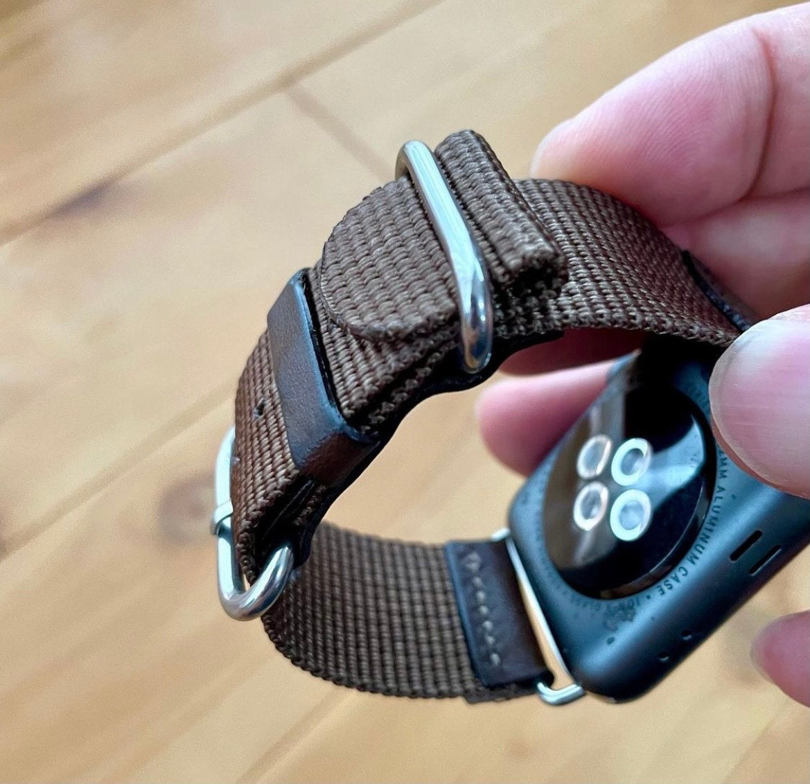 アップルウォッチ用 ミリタリー NATOベルト (穴革補強バージョン)