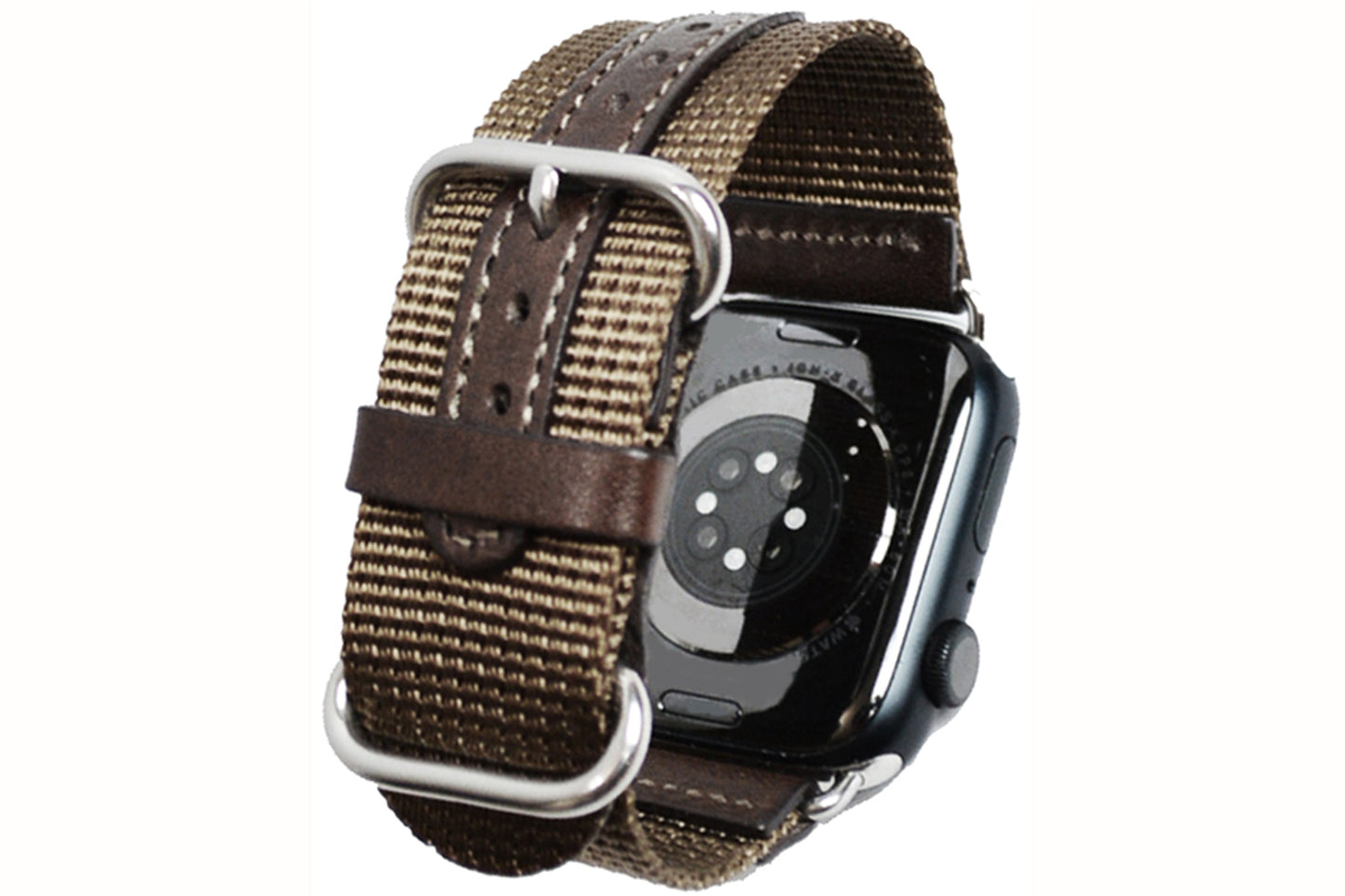 アップルウォッチ用 ミリタリー NATOベルト (穴革補強バージョン)
