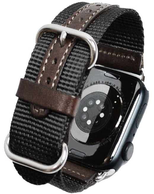 アップルウォッチ用 ミリタリー NATOベルト (穴革補強バージョン)