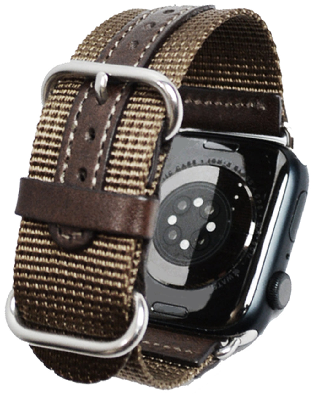 アップルウォッチ用 ミリタリー NATOベルト (穴革補強バージョン)