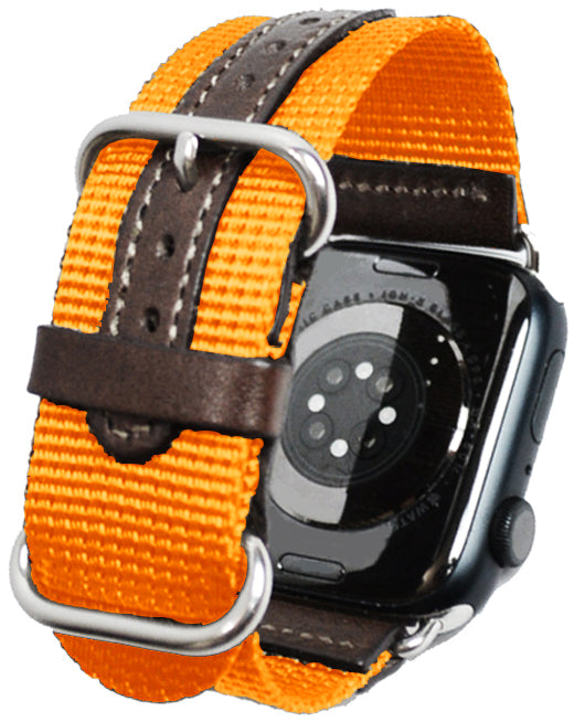 アップルウォッチ用 ミリタリー NATOベルト (穴革補強バージョン)